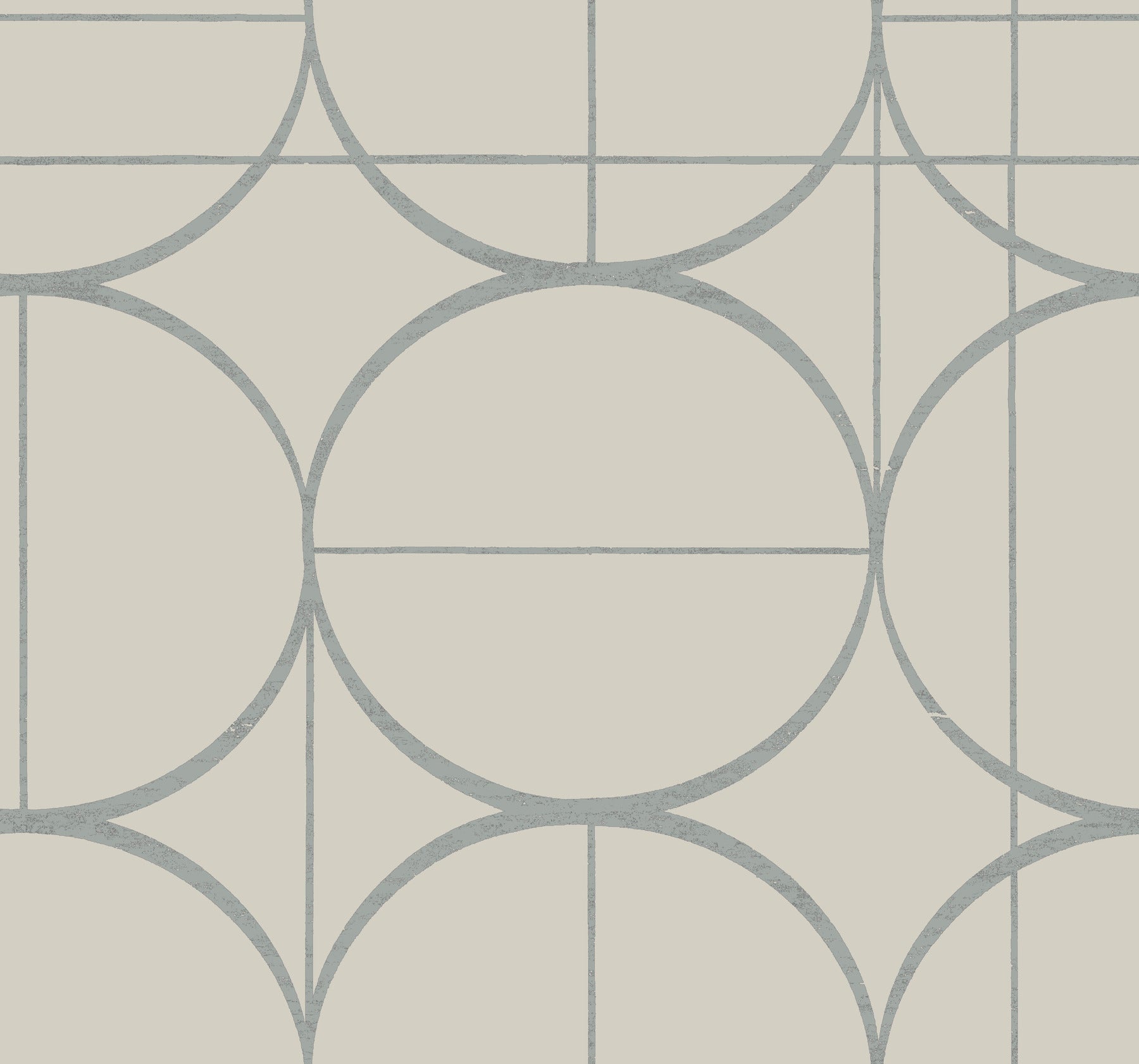MD7201 Sun Circles Taupe & Silver Modern Metals Wallpaper by York Wallcoverings