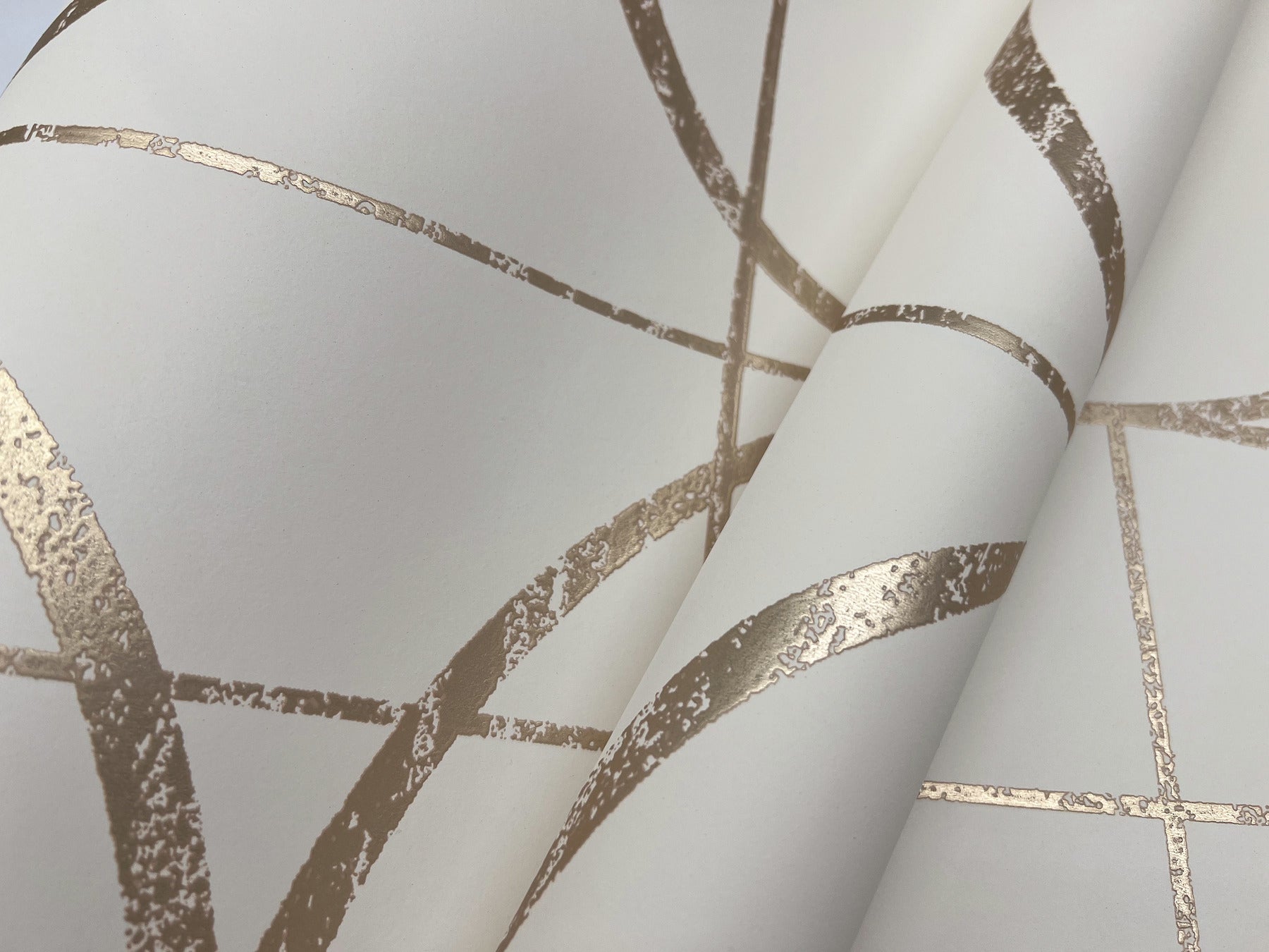 MD7202 Sun Circles Cream & Gold Modern Metals Wallpaper by York Wallcoverings