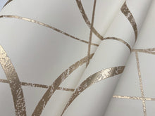 MD7202 Sun Circles Cream & Gold Modern Metals Wallpaper by York Wallcoverings