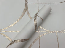 MD7202 Sun Circles Cream & Gold Modern Metals Wallpaper by York Wallcoverings
