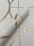 MD7202 Sun Circles Cream & Gold Modern Metals Wallpaper by York Wallcoverings