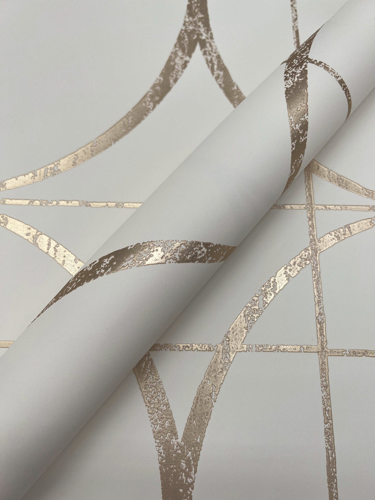 MD7202 Sun Circles Cream & Gold Modern Metals Wallpaper by York Wallcoverings