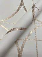 MD7202 Sun Circles Cream & Gold Modern Metals Wallpaper by York Wallcoverings