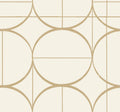 Sun Circles Cream & Gold Modern Metals Wallpaper by York Wallcoverings