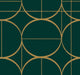 Sun Circles Emerald & Gold Modern Metals Wallpaper by York Wallcoverings