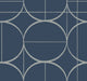 Sun Circles Blue & Silver Modern Metals Wallpaper by York Wallcoverings