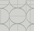 Sun Circles Fog & Silver Modern Metals Wallpaper by York Wallcoverings