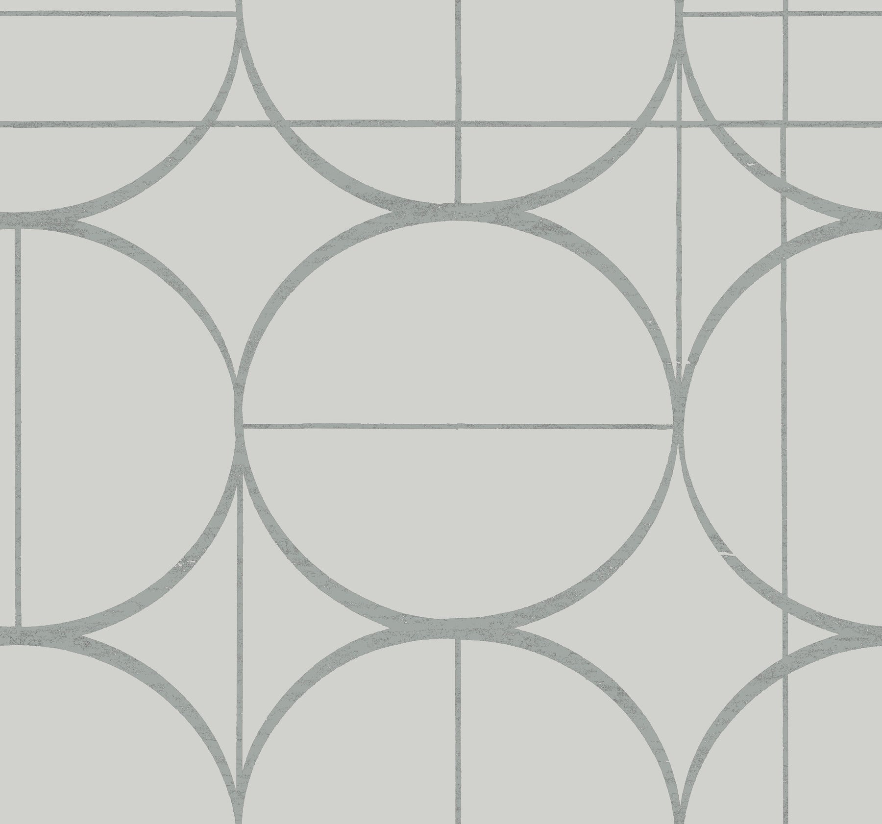 MD7205 Sun Circles Fog & Silver Modern Metals Wallpaper by York Wallcoverings