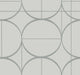 Sun Circles Fog & Silver Modern Metals Wallpaper by York Wallcoverings