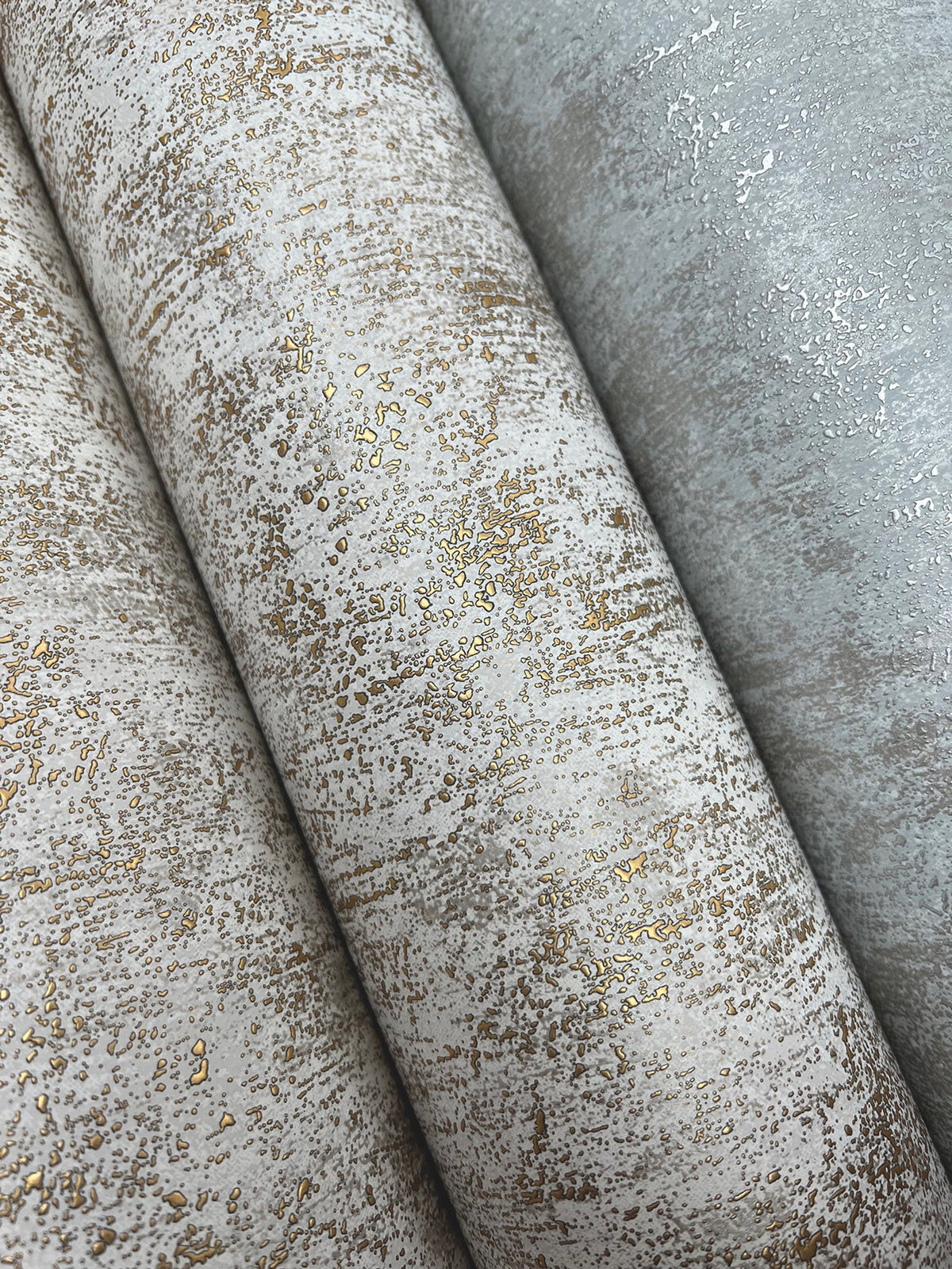 MD7211 Shimmering Patina Neutral & Gold Modern Metals Wallpaper by York Wallcoverings