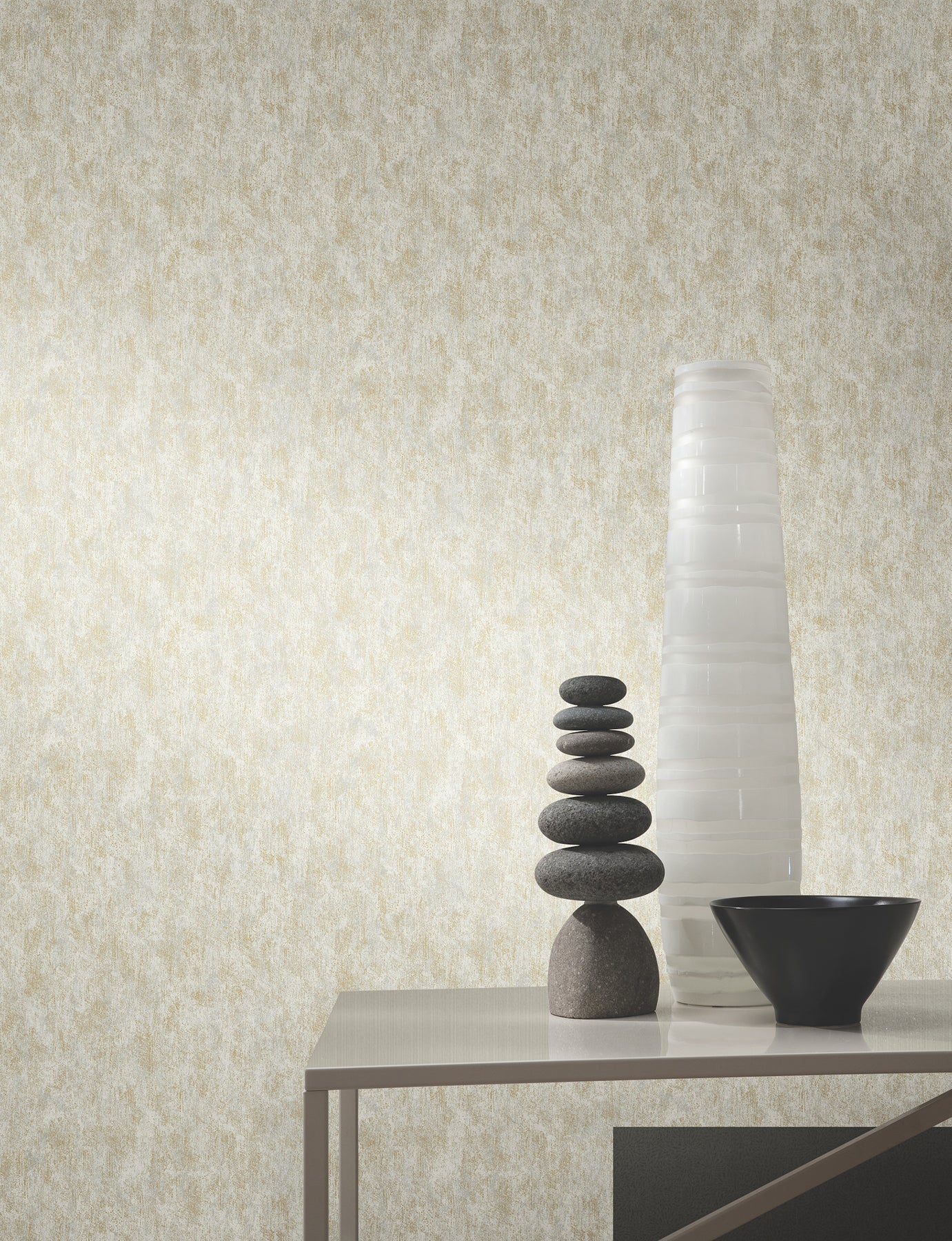 MD7211 Shimmering Patina Neutral & Gold Modern Metals Wallpaper by York Wallcoverings