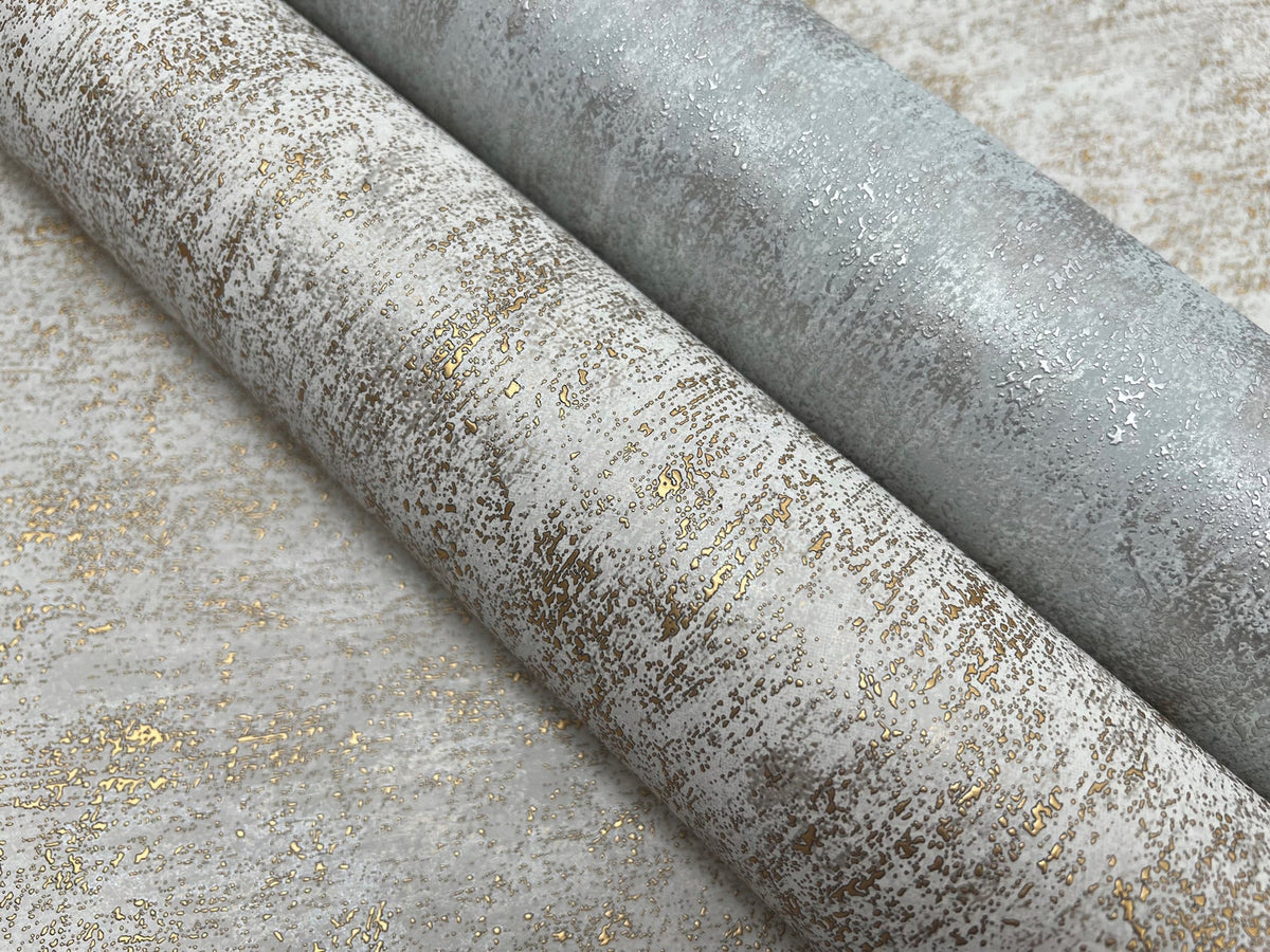 MD7212 Shimmering Patina Spa & Silver Modern Metals Wallpaper by York Wallcoverings