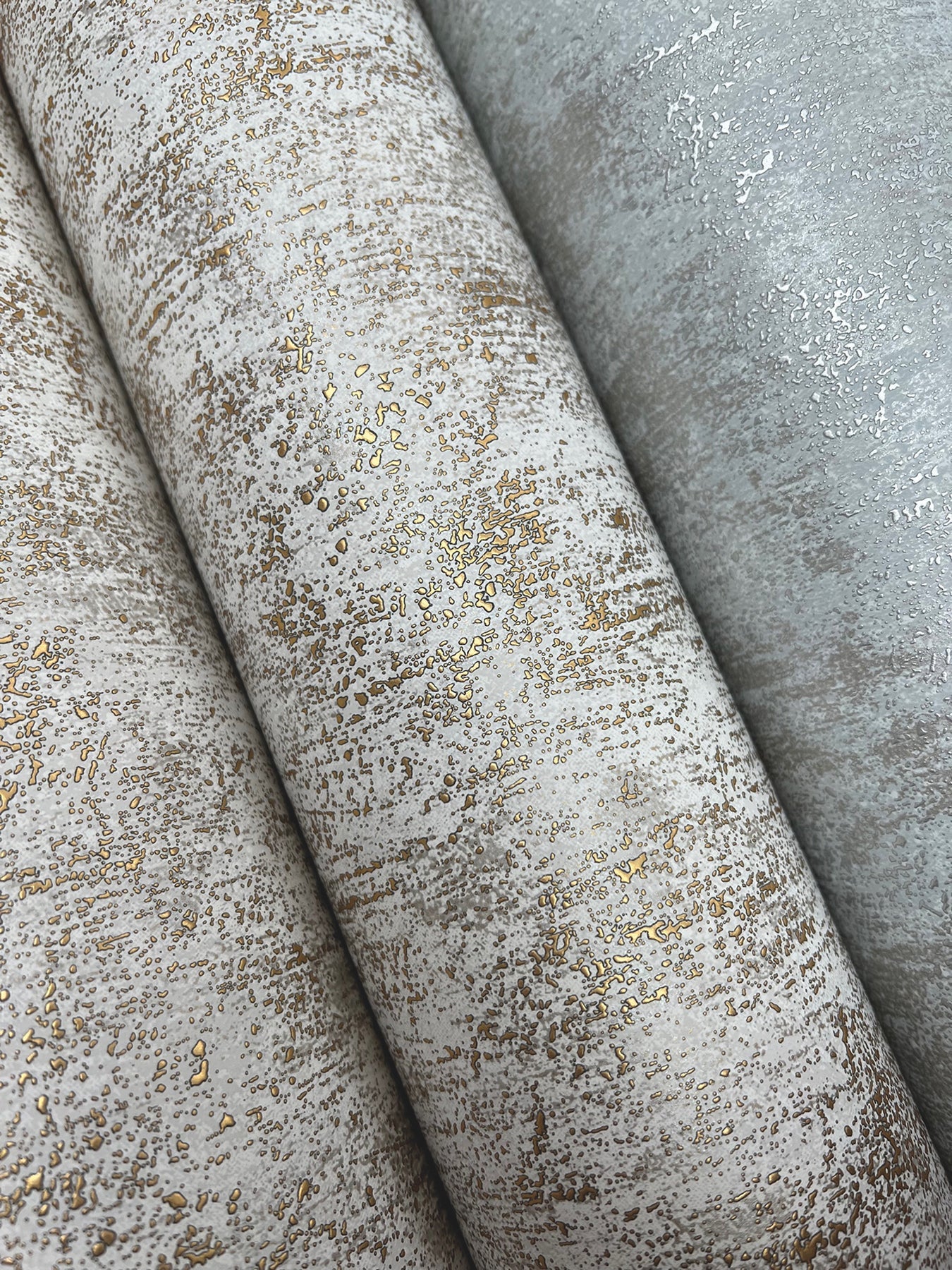MD7212 Shimmering Patina Spa & Silver Modern Metals Wallpaper by York Wallcoverings