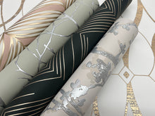 MD7221 Polished Chevron Black & Gold Modern Metals Wallpaper by York Wallcoverings