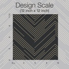 MD7221 Polished Chevron Black & Gold Modern Metals Wallpaper by York Wallcoverings