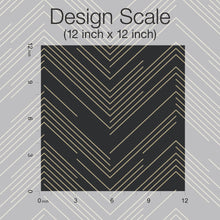 MD7221 Polished Chevron Black & Gold Modern Metals Wallpaper by York Wallcoverings