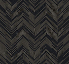 MD7221 Polished Chevron Black & Gold Modern Metals Wallpaper by York Wallcoverings