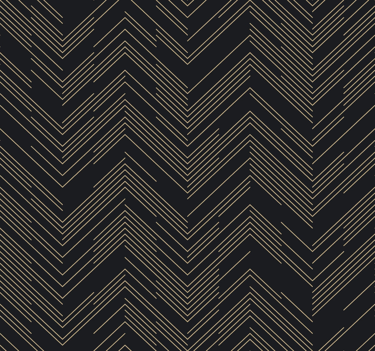 MD7221 Polished Chevron Black & Gold Modern Metals Wallpaper by York Wallcoverings