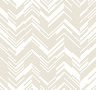 MD7222 Polished Chevron White & Gold Modern Metals Wallpaper by York Wallcoverings