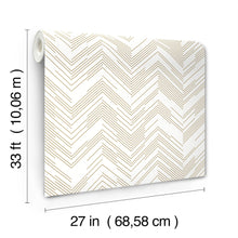MD7222 Polished Chevron White & Gold Modern Metals Wallpaper by York Wallcoverings