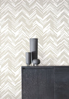 MD7222 Polished Chevron White & Gold Modern Metals Wallpaper by York Wallcoverings