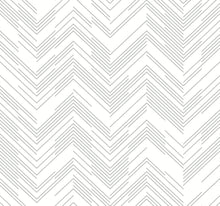 MD7223 Polished Chevron White & Silver Modern Metals Wallpaper by York Wallcoverings