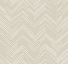 MD7225 Polished Chevron Cream & Gold Modern Metals Wallpaper by York Wallcoverings