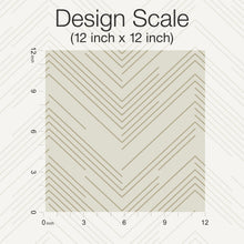 MD7225 Polished Chevron Cream & Gold Modern Metals Wallpaper by York Wallcoverings