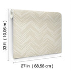 MD7225 Polished Chevron Cream & Gold Modern Metals Wallpaper by York Wallcoverings