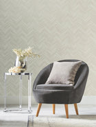MD7225 Polished Chevron Cream & Gold Modern Metals Wallpaper by York Wallcoverings