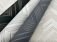 MD7226 Polished Chevron Charcoal & Silver Modern Metals Wallpaper by York Wallcoverings