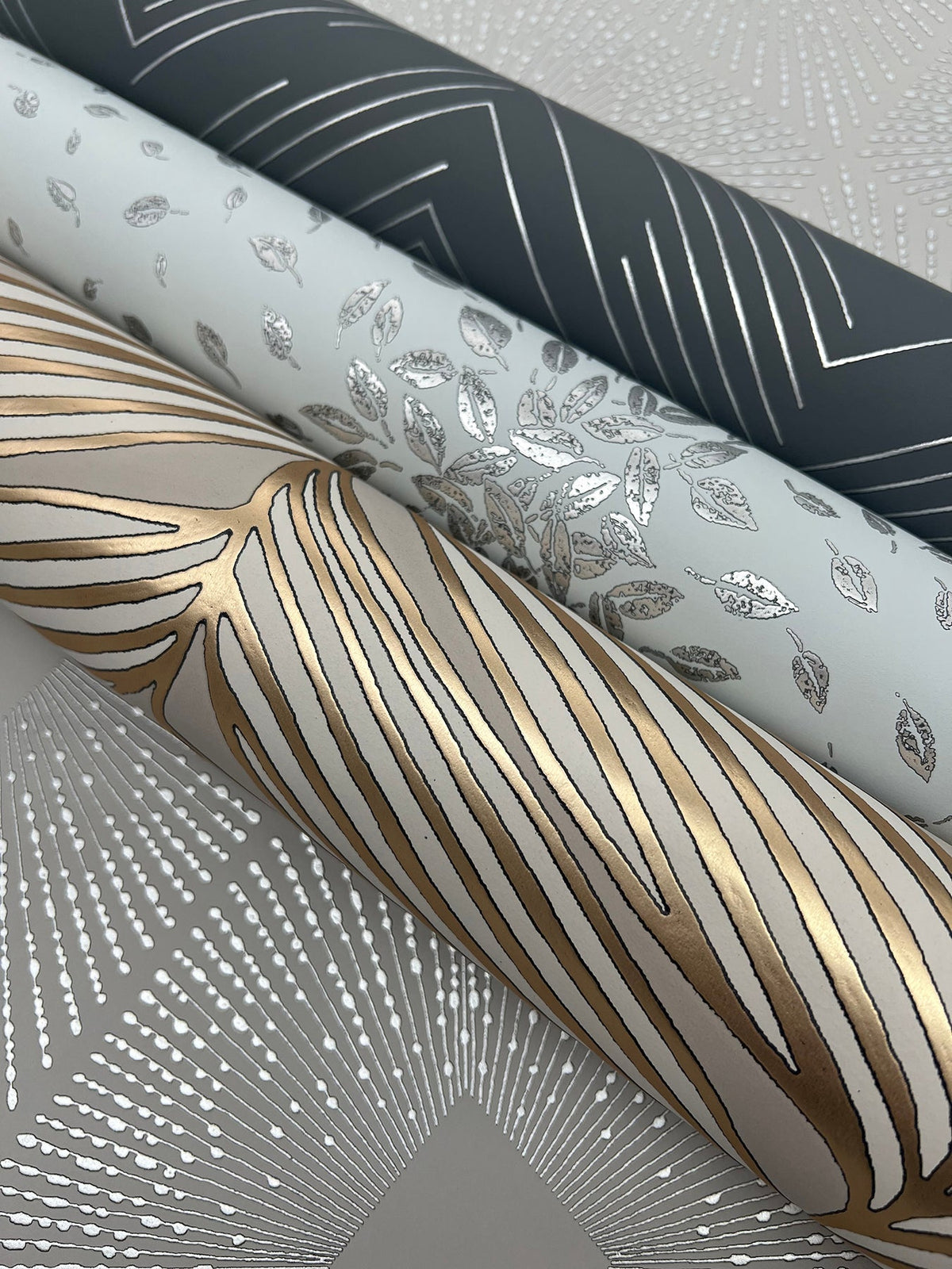MD7226 Polished Chevron Charcoal & Silver Modern Metals Wallpaper by York Wallcoverings