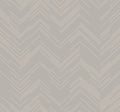 Polished Chevron Taupe & Silver Modern Metals Wallpaper by York Wallcoverings