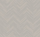 MD7227 Polished Chevron Taupe & Silver Modern Metals Wallpaper by York Wallcoverings