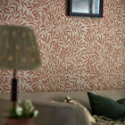 217186 Emery's Willow Emery Walker's House Chrysanthemum Pink Wallpaper by Morris & Co