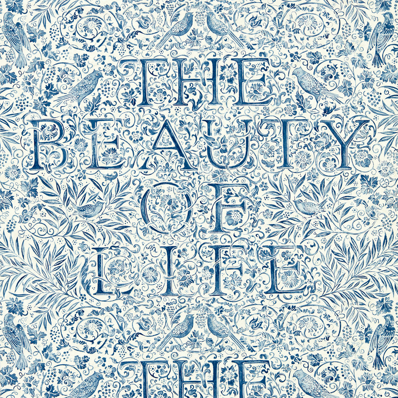 217190 The Beauty Of Life Emery Walker's House Indigo Wallpaper by Morris & Co