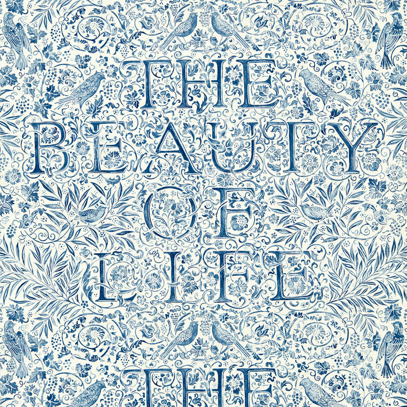 217190 The Beauty Of Life Emery Walker's House Indigo Wallpaper by Morris & Co