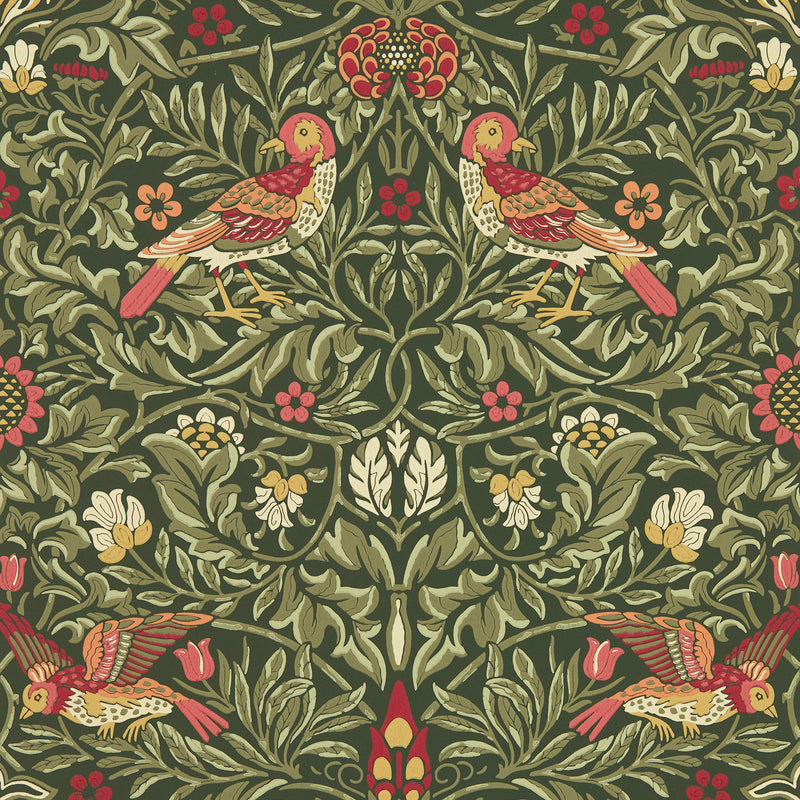 217194 Bird Emery Walker's House Wooded Dell Wallpaper by Morris & Co