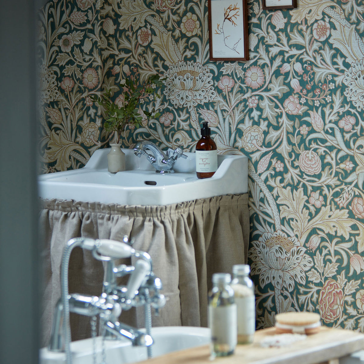 Trent Emery Walker's House Teal Wallpaper by Morris & Co