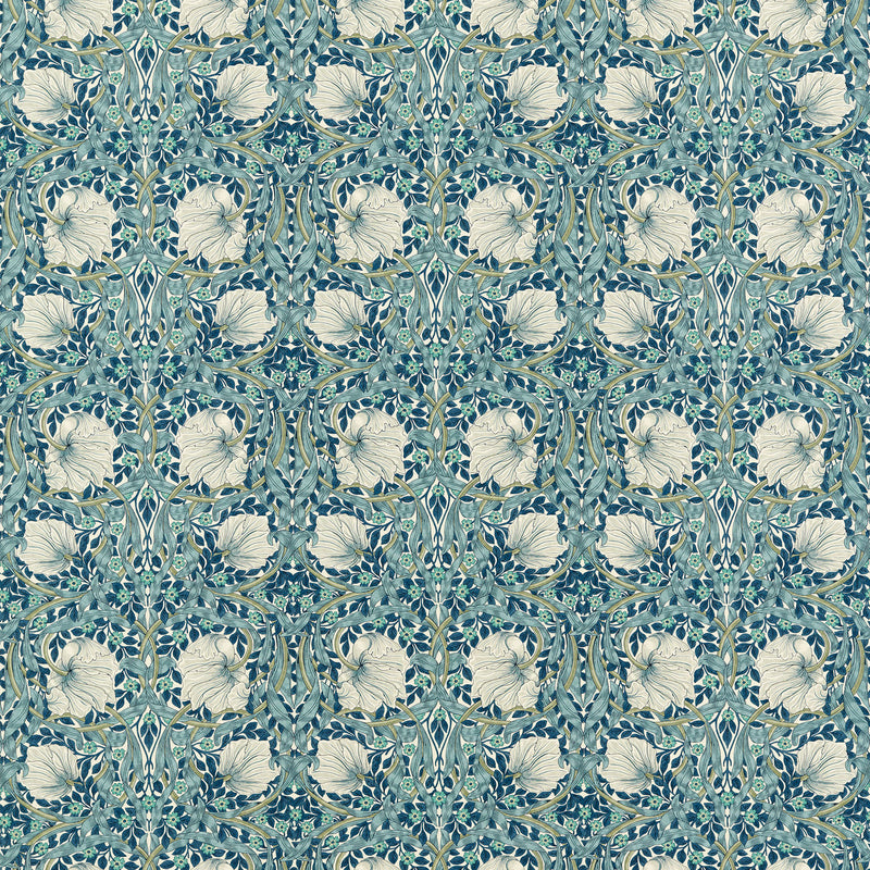 227232 Pimpernel Morris & Friends Cobalt and Mineral Fabric by Morris & Co