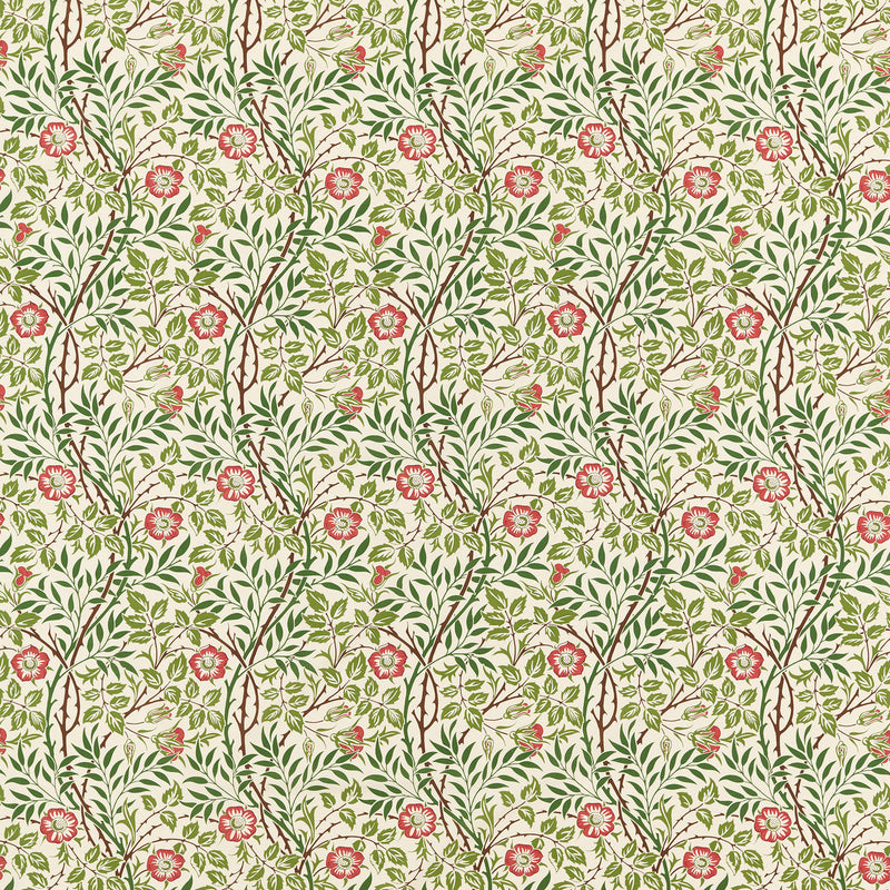 227240 Sweet Briar Morris & Friends Boughs and Rose Fabric by Morris & Co