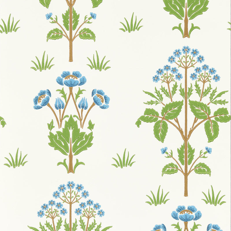 217368 Meadow Sweet Morris & Friends Rose & Olive Wallpaper by Morris & Co