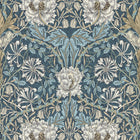 217371 Honeysuckle & Tulip Morris & Friends Woad & Thyme Wallpaper by Morris & Co