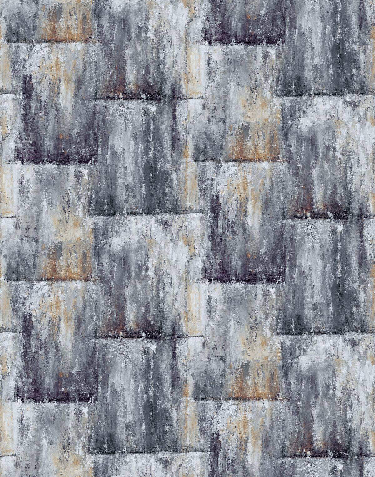 Cubit Amber / Silver Contemporary Wallpaper by Mallion & Knowles