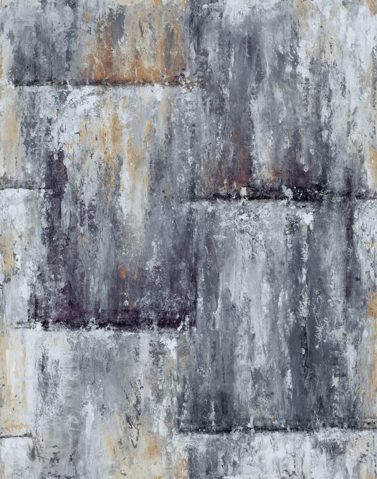 Cubit Amber / Silver Contemporary Wallpaper by Mallion & Knowles