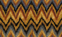 Zanzibar Flame / Blue Contemporary Wallpaper by Mallion & Knowles