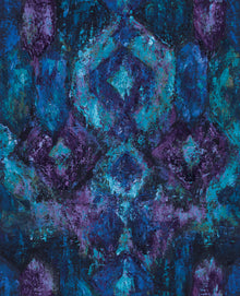 Dumas Sapphire / Plum Contemporary Wallpaper by Mallion & Knowles