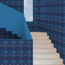 Dumas Sapphire / Plum Contemporary Wallpaper by Mallion & Knowles