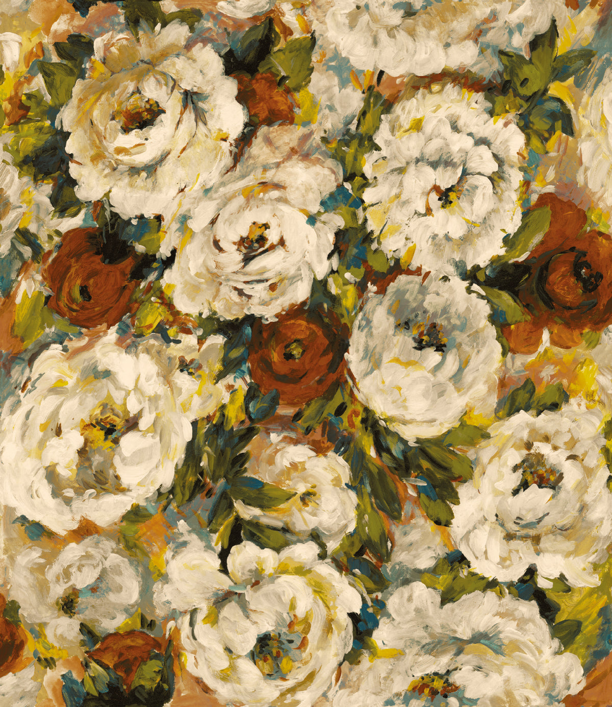 Hester Rustic Floral Style Wallpaper by Mallion & Knowles