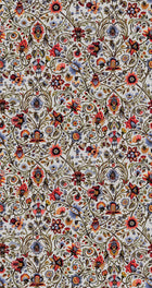 Baroda Scarlet / Grey Traditional Wallpaper by Mallion & Knowles